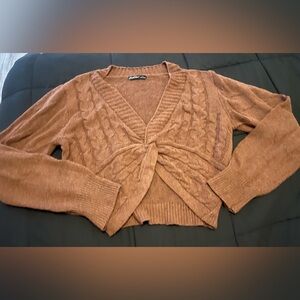 Brown cropped sweater
